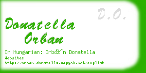 donatella orban business card